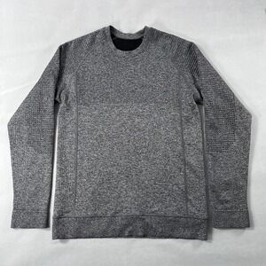 Lululemon Sweater Men Small Gray Wool Blend‎ Crewneck Pullover Athletic Knit